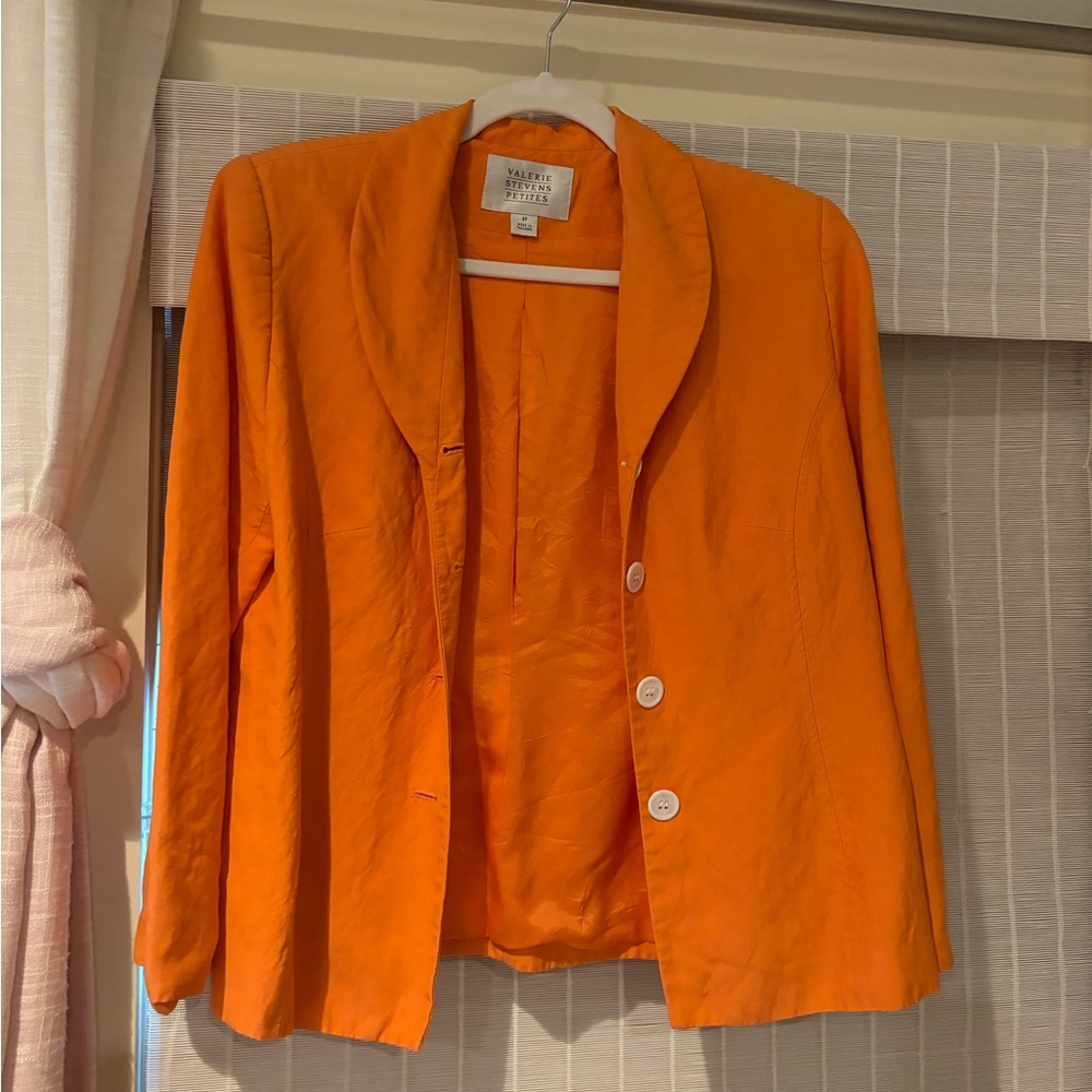 Valerie Stevens orange blazer size 8P